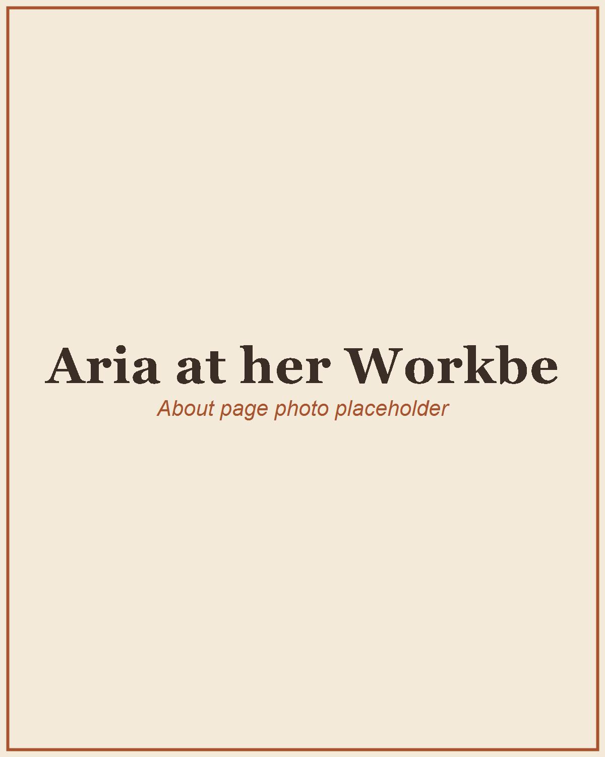 Aria at her workbench