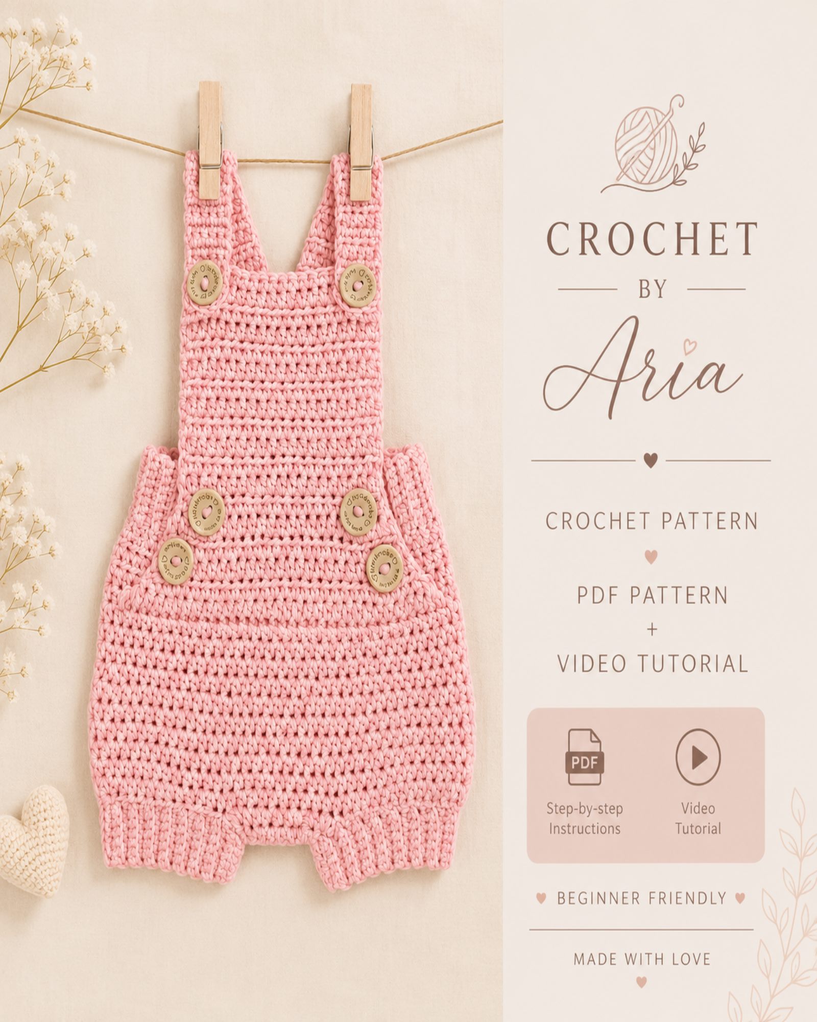 Poppy Button Romper Pattern