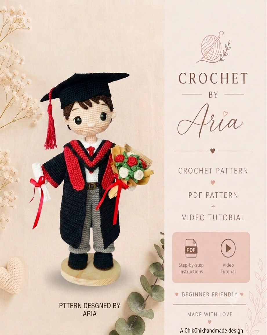 Graduation Boy Amigurumi Pattern