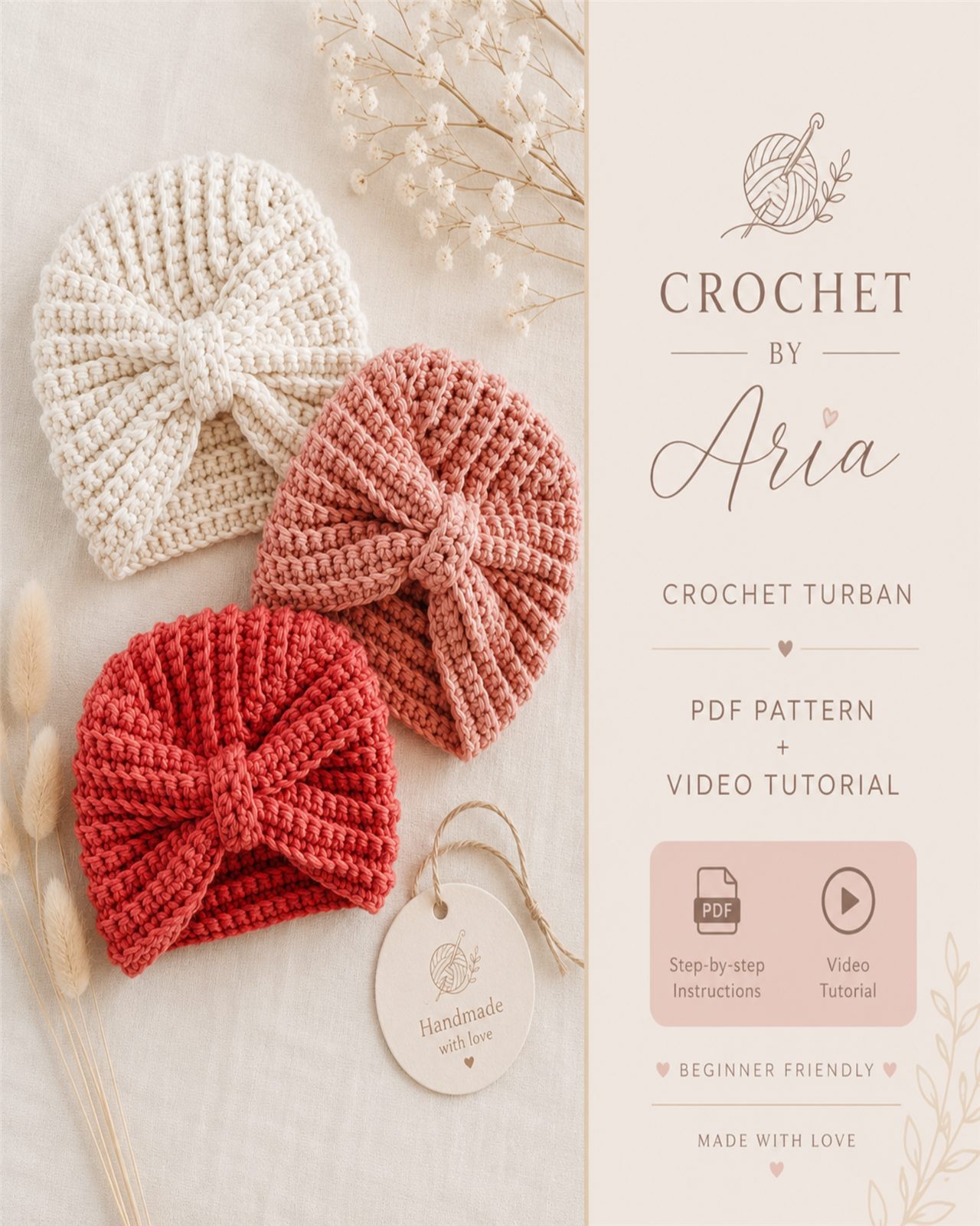Spring Breeze Bow Turban Pattern